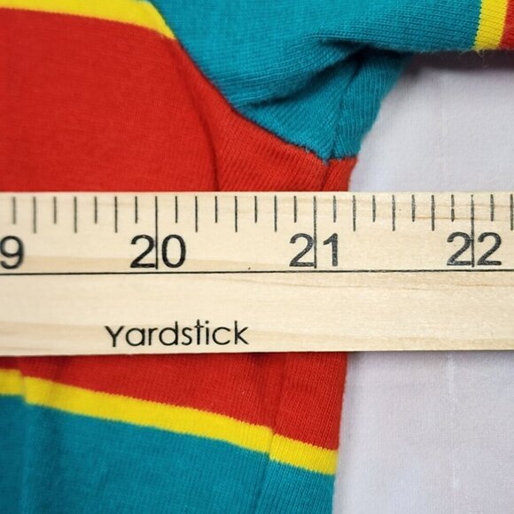 Guess Logo Orange/Green Striped T-Shirt, Men's Medium - Picture 11 of 11